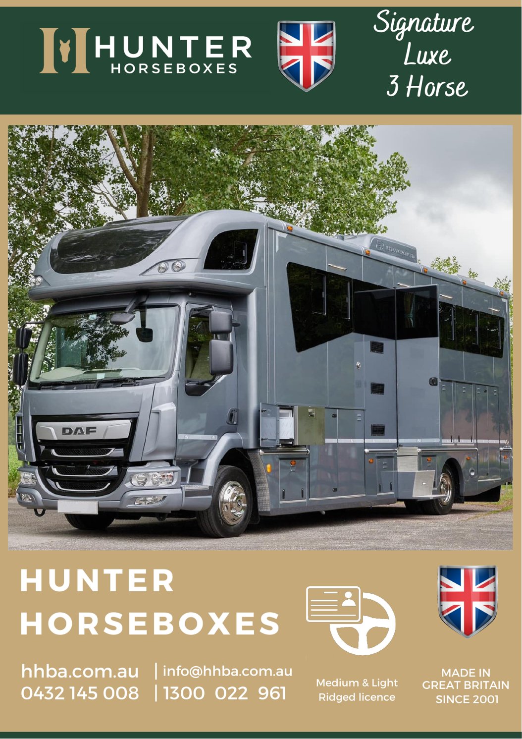 Hunter Signature Luxe 3 Horse brochure preview