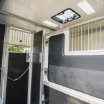 Stephex AKX 3.5t horse area with padded partition and roof vent